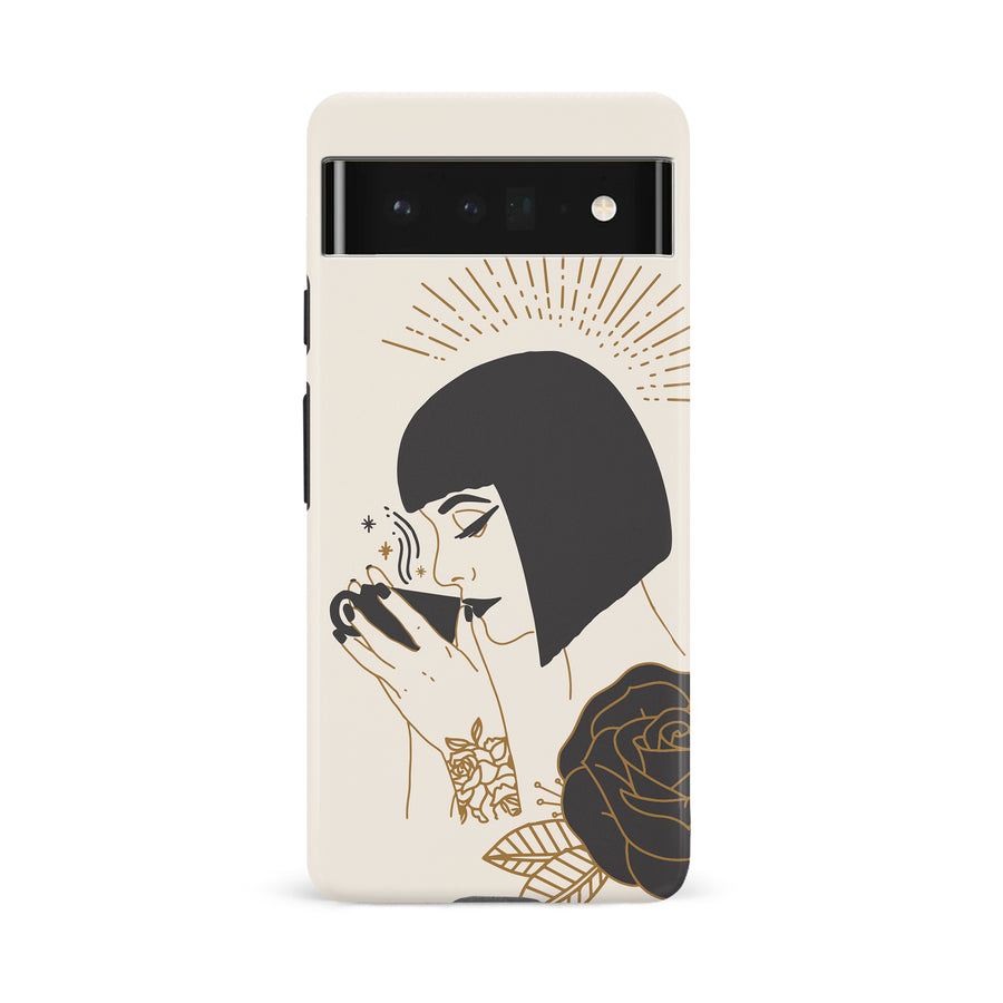 Google Pixel 6A Cleopatra's Coffee Phone Case