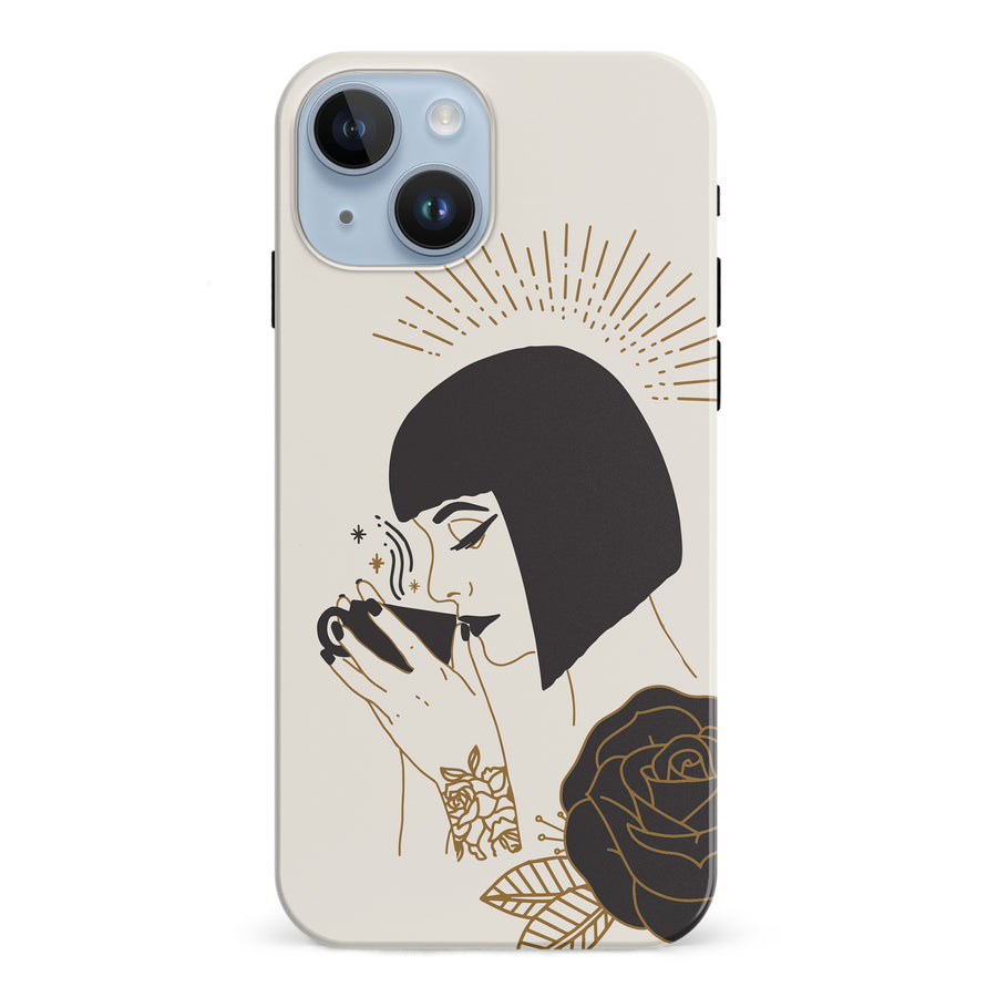 iPhone 15  Cleopatra's Coffee Phone Case