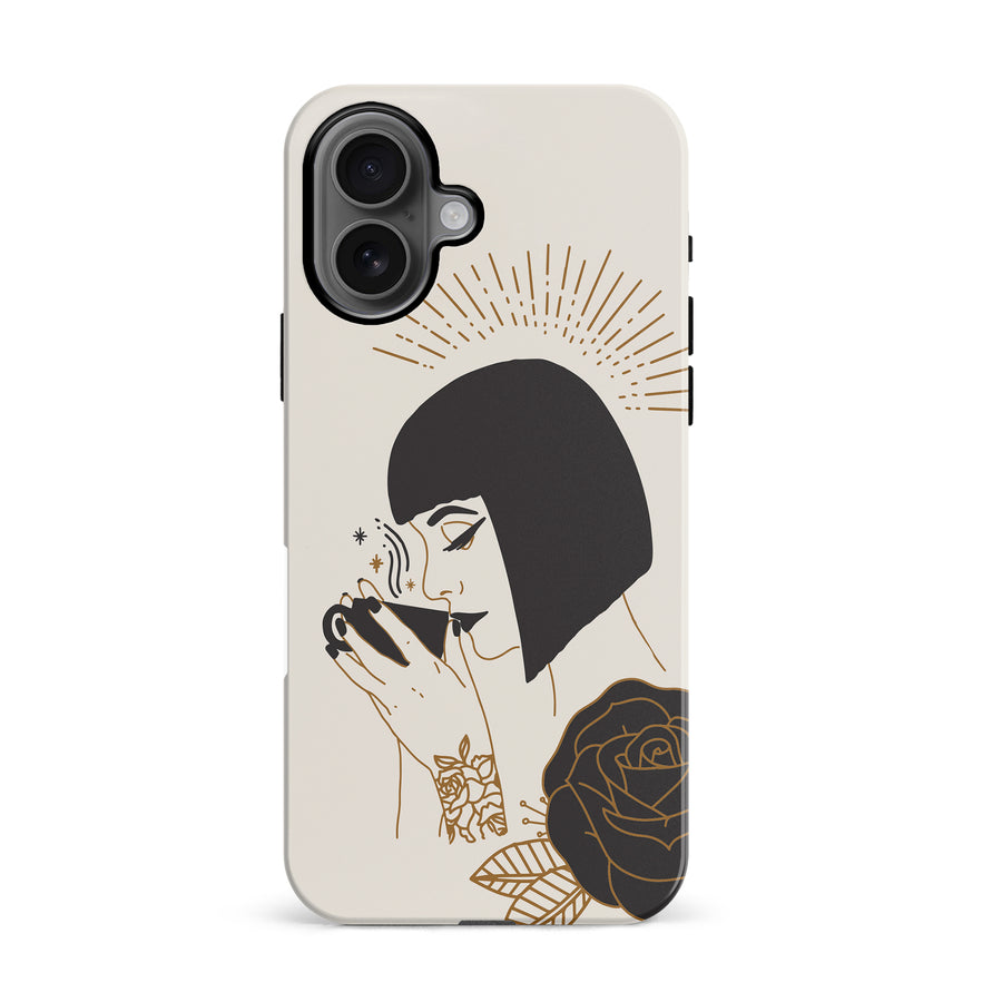 iPhone 16 Cleopatra's Coffee Phone Case