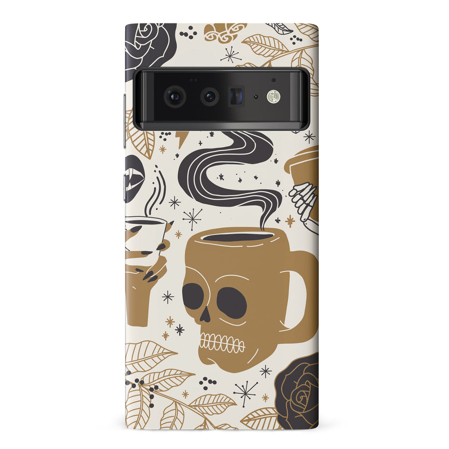 Google Pixel 6 Pro Coffee Skull Phone Case