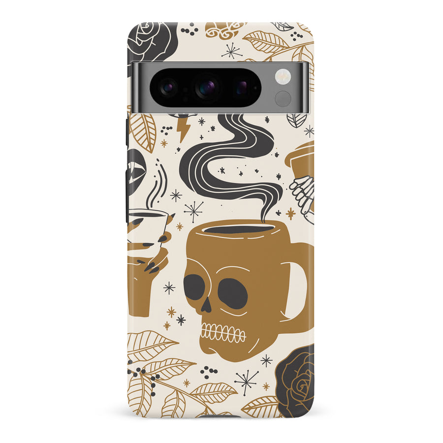 Google Pixel 8 Pro Coffee Skull Phone Case