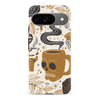 Google Pixel 9 Coffee Skull Phone Case