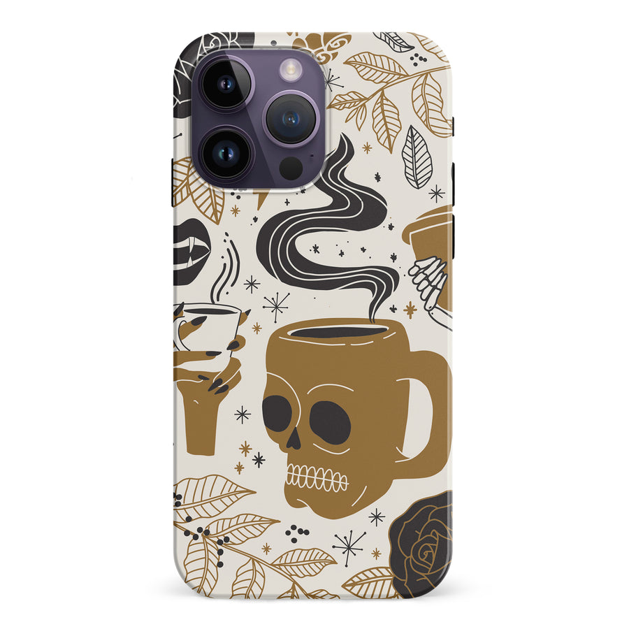 iPhone 15 Pro Coffee Skull Phone Case