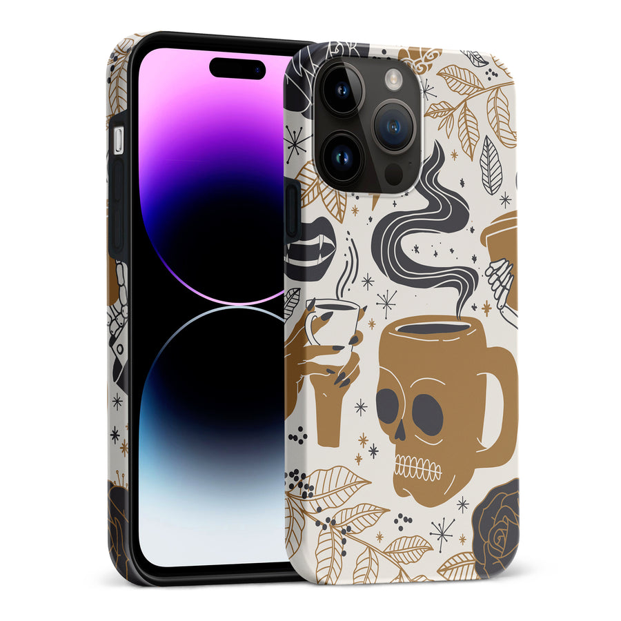 iPhone 15 Pro Max Coffee Skull Phone Case