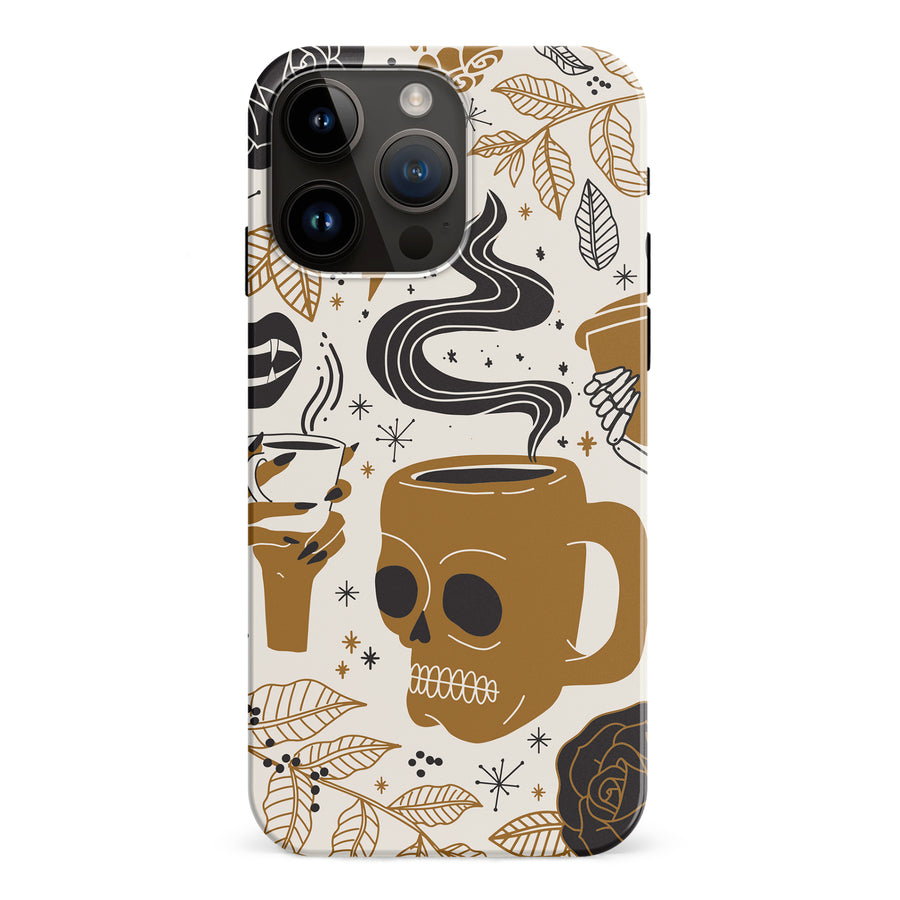 iPhone 15 Pro Max Coffee Skull Phone Case