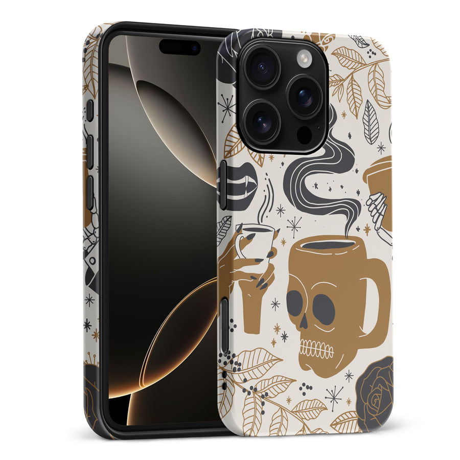 iPhone 16 Pro Max Coffee Skull Phone Case