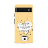 Google Pixel 6A Coffee is a Hug in a Mug Phone Case in Yellow