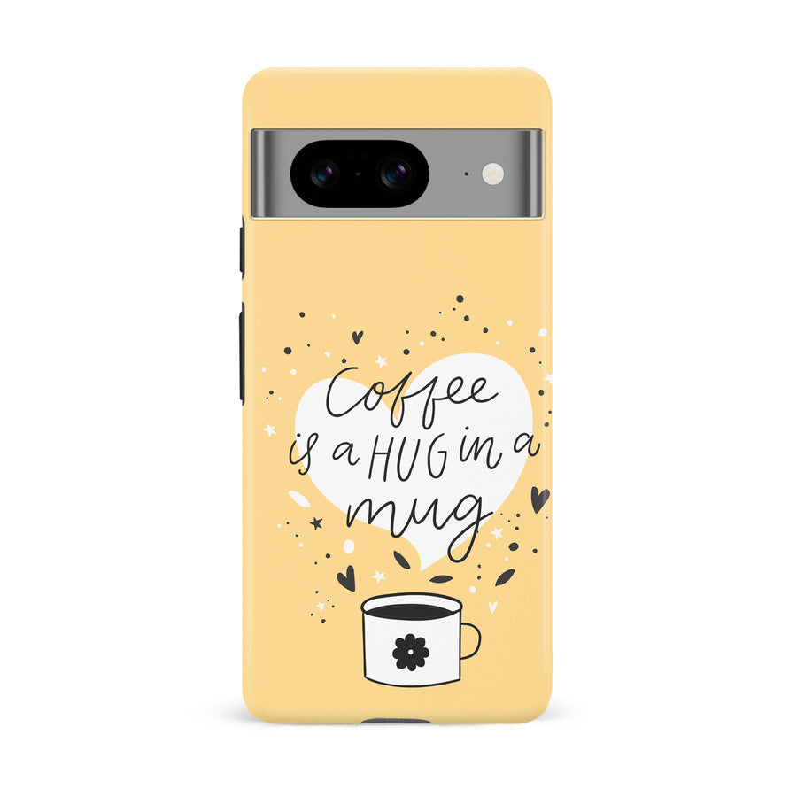 Google Pixel 8 Coffee is a Hug in a Mug Phone Case in Yellow