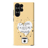 Samsung Galaxy S23 Ultra Coffee is a Hug in a Mug Phone Case in Yellow