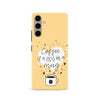 Samsung Galaxy S24 Coffee is a Hug in a Mug Phone Case in Yellow