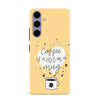 Samsung Galaxy S24 Plus Coffee is a Hug in a Mug Phone Case in Yellow