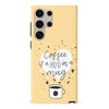 Samsung Galaxy S24 Ultra Coffee is a Hug in a Mug Phone Case in Yellow