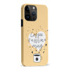 iPhone 15 Pro Max Coffee is a Hug in a Mug Phone Case in Yellow
