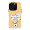 iPhone 16 Pro Max Coffee is a Hug in a Mug Phone Case in Yellow