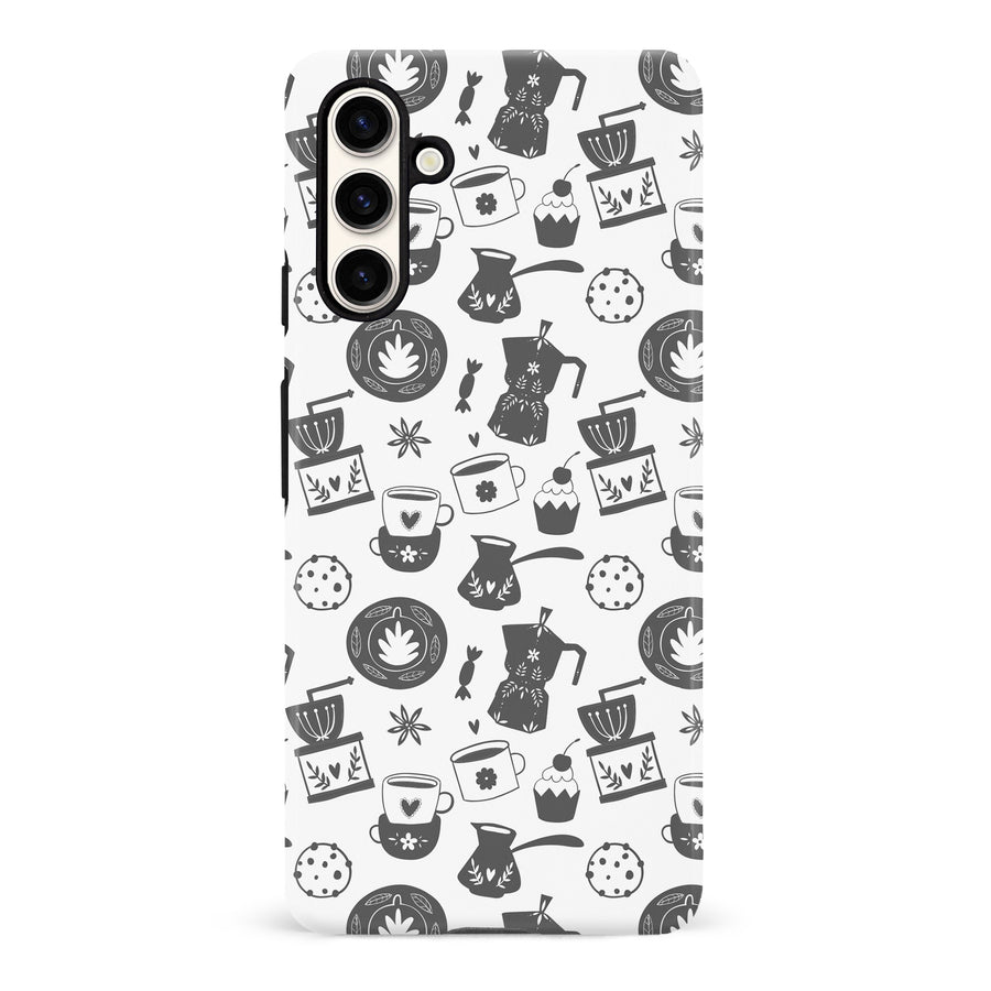 Samsung Galaxy S23 FE Coffee Stuff Phone Case in Black/White
