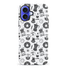 iPhone 16 Plus Coffee Stuff Phone Case in Black/White