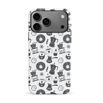 iPhone 17 Pro Max Coffee Stuff Phone Case Black/White