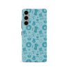 Samsung Galaxy S24 Coffee Stuff Phone Case in Cyan