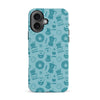 iPhone 16 Coffee Stuff Phone Case in Cyan