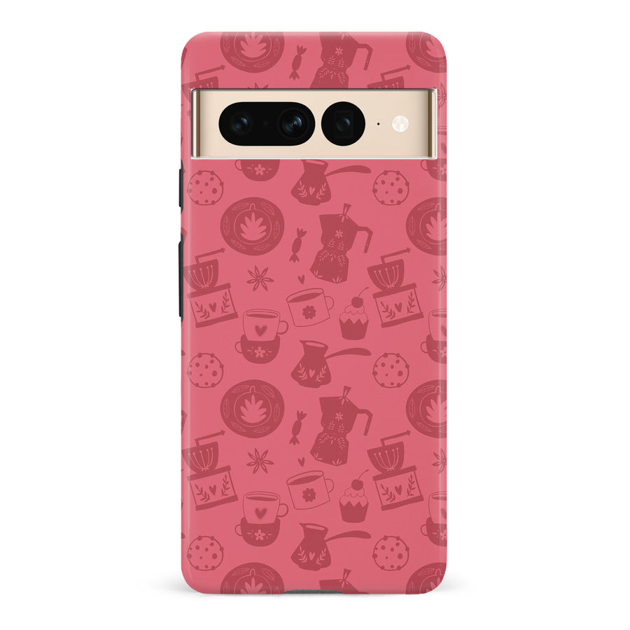 Google Pixel 7 Pro Coffee Stuff Phone Case in Rose