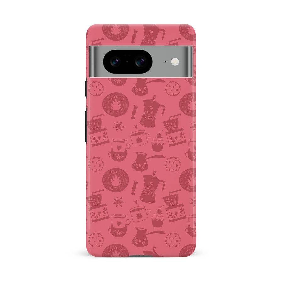 Google Pixel 8 Coffee Stuff Phone Case in Rose