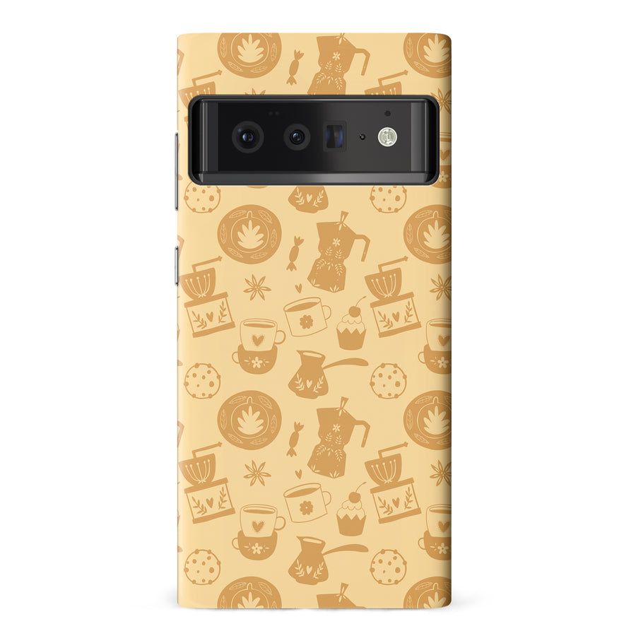 Google Pixel 6 Pro Coffee Stuff Phone Case in Yellow