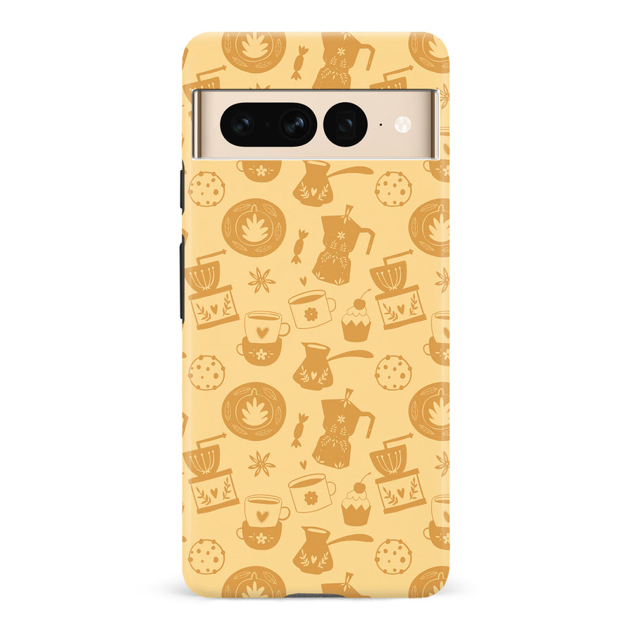 Google Pixel 7 Pro Coffee Stuff Phone Case in Yellow