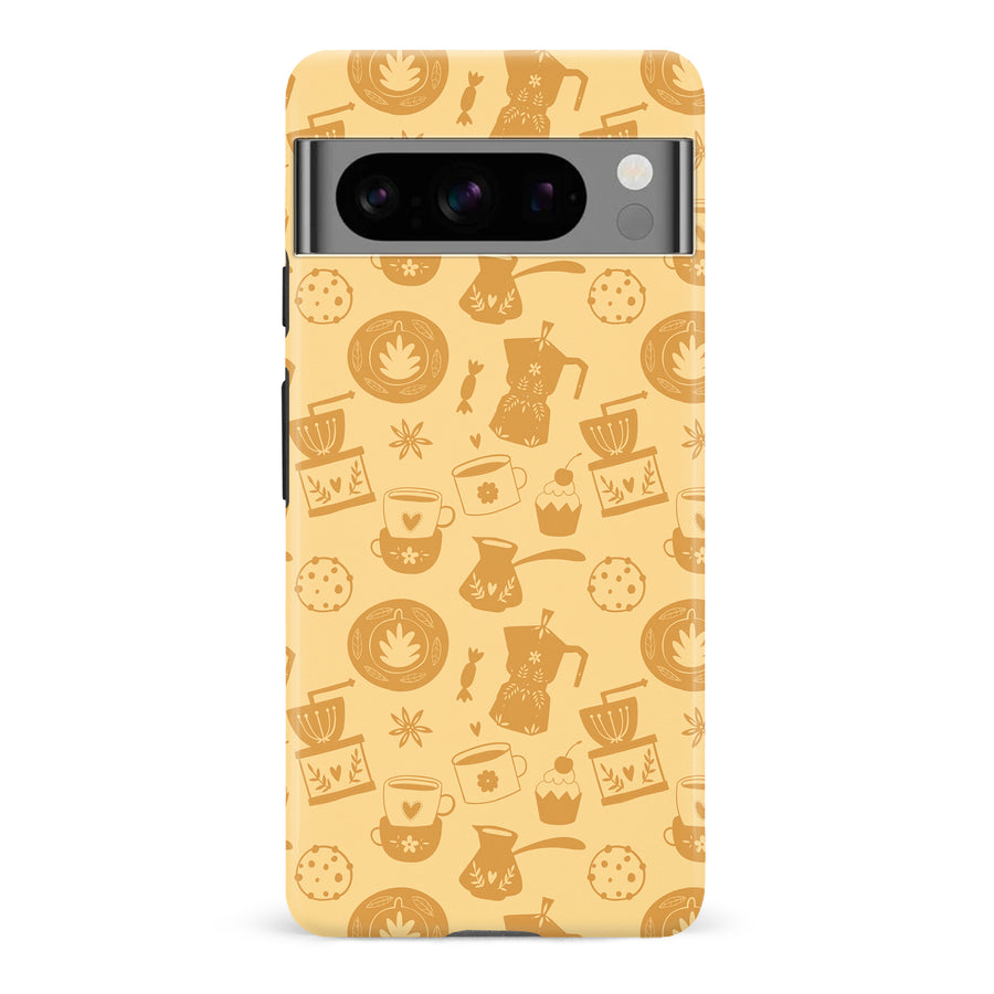 Google Pixel 8 Pro Coffee Stuff Phone Case in Yellow