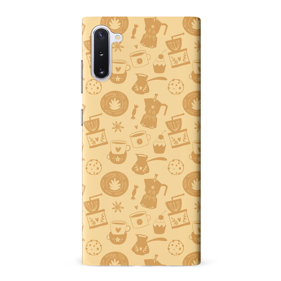 Samsung Galaxy Note 10 Coffee Stuff Phone Case in Yellow