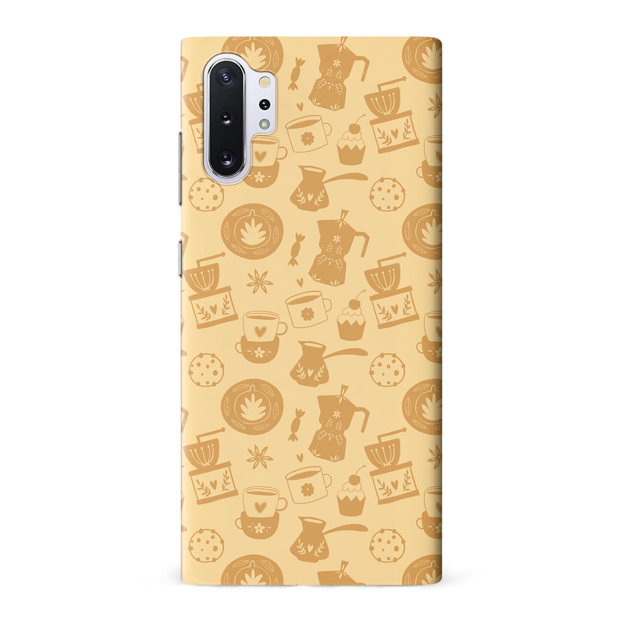 Samsung Galaxy Note 10 Plus Coffee Stuff Phone Case in Yellow