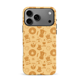 iPhone 17 Pro Max Coffee Stuff Phone Case Yellow