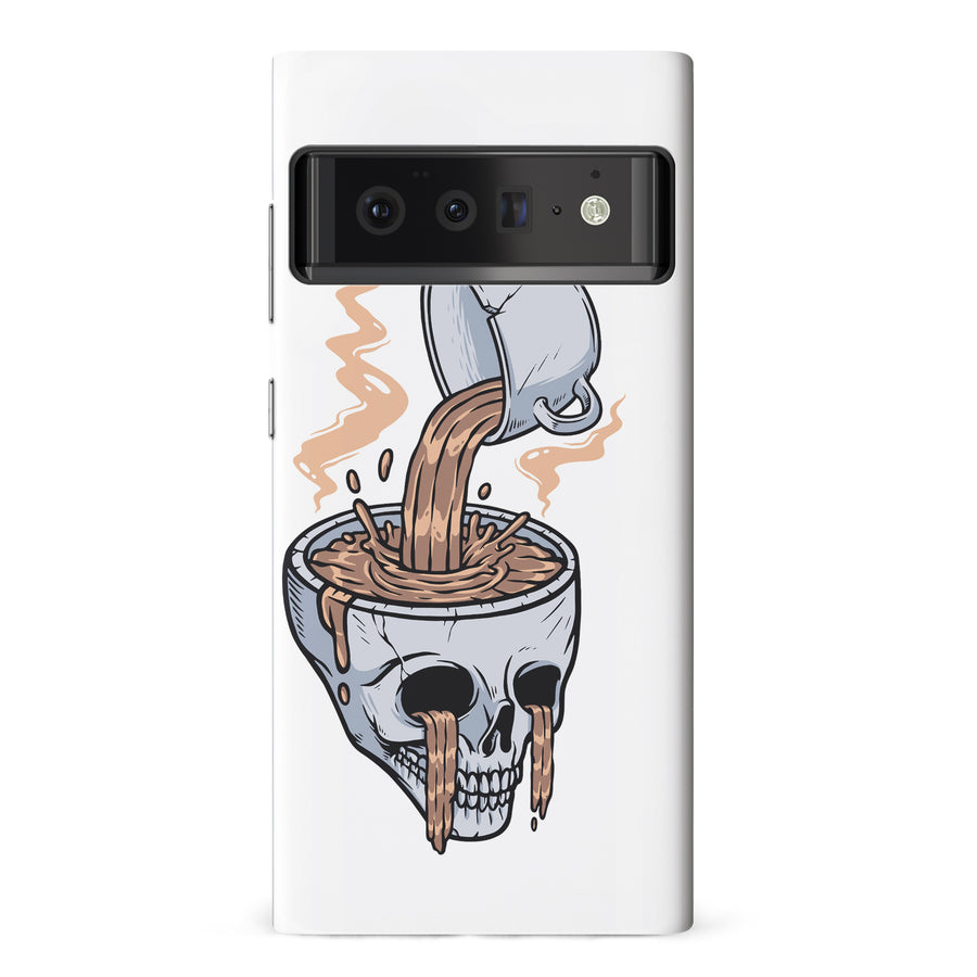 Google Pixel 6 Pro Coffee Goes Straight to Your Head Phone Case in White