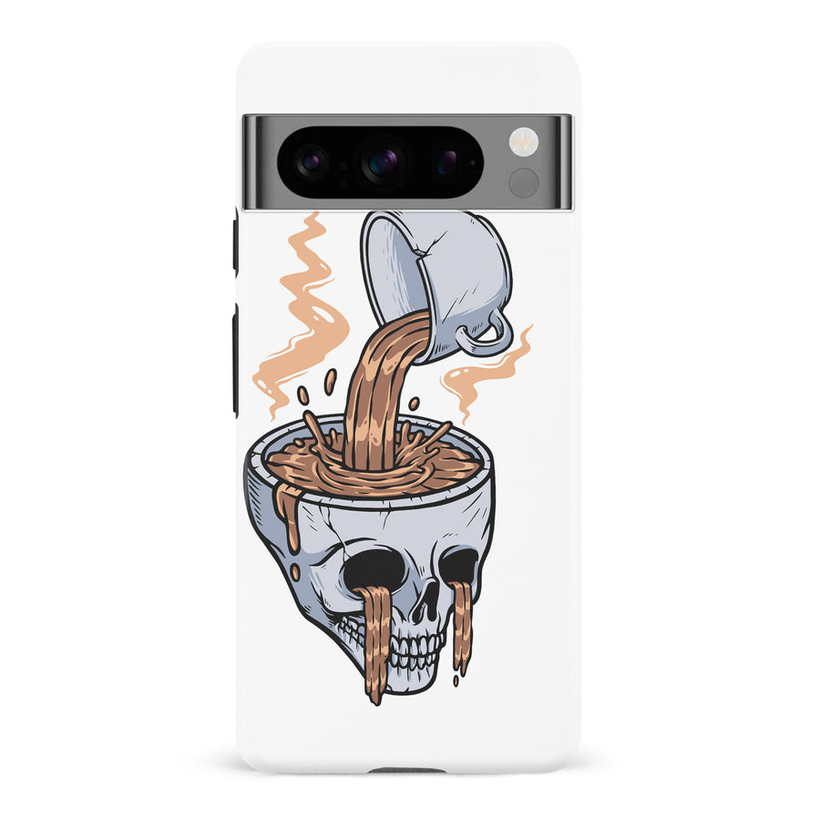 Google Pixel 8 Pro Coffee Goes Straight to Your Head Phone Case in White