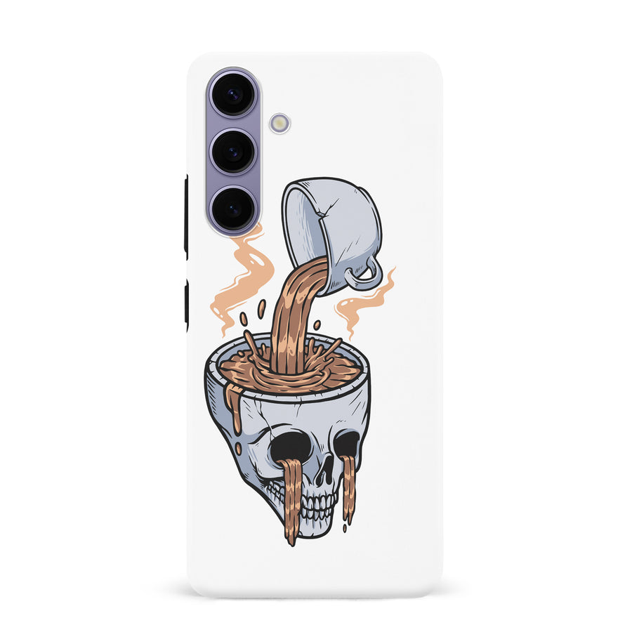 Samsung Galaxy S24 Plus Coffee Goes Straight to Your Head Phone Case in White