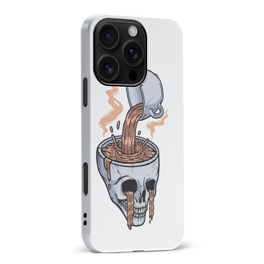 iPhone 16 Pro Max Coffee Goes Straight to Your Head Phone Case in White