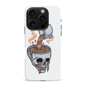 iPhone 16 Pro Max Coffee Goes Straight to Your Head Phone Case in White