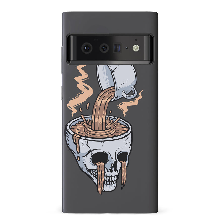 Google Pixel 6 Pro Coffee Goes Straight to Your Head Phone Case in Black