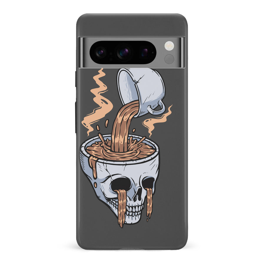 Google Pixel 8 Pro Coffee Goes Straight to Your Head Phone Case in Black
