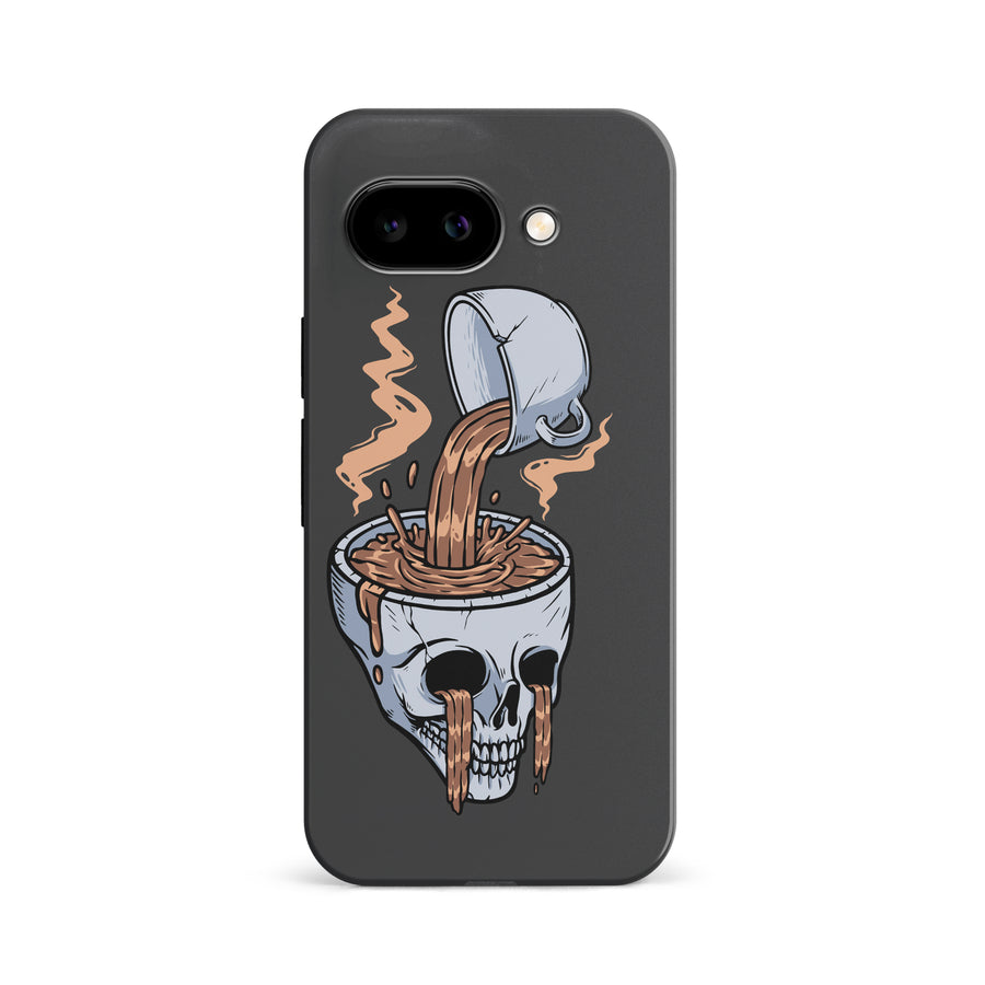 Coffee Goes Straight to Your Head Phone Case - Black