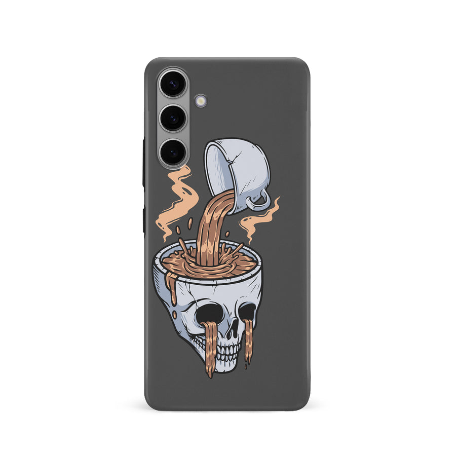 Coffee Goes Straight to Your Head Phone Case - Black