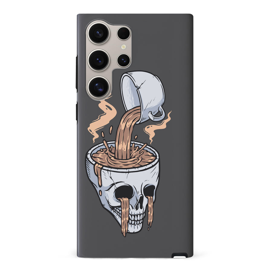 Coffee Goes Straight to Your Head Phone Case - Black