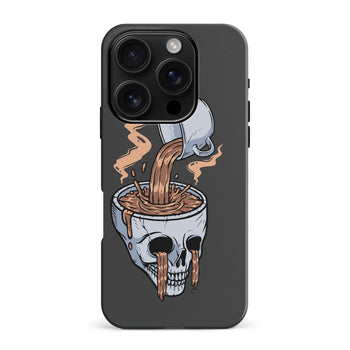 iPhone 16 Pro Max Coffee Goes Straight to Your Head Phone Case in Black