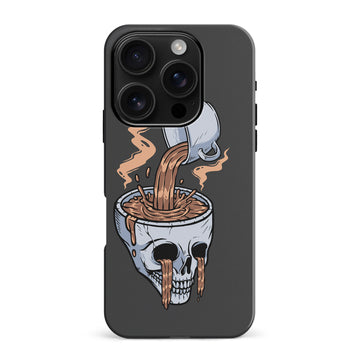 iPhone 16 Pro Max Coffee Goes Straight to Your Head Phone Case in Black