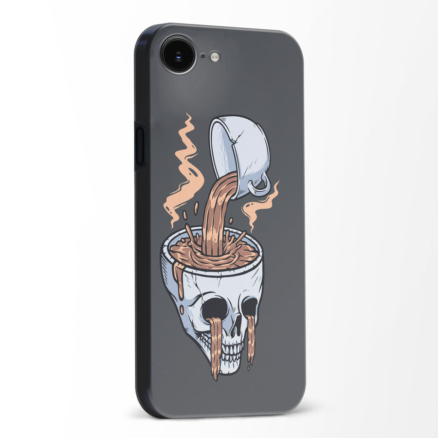 Coffee Goes Straight to Your Head Phone Case - Black