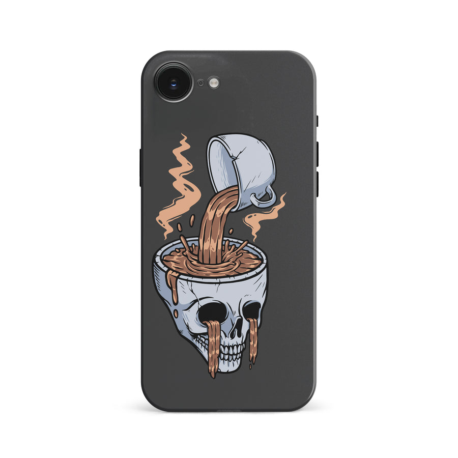 Coffee Goes Straight to Your Head Phone Case - Black
