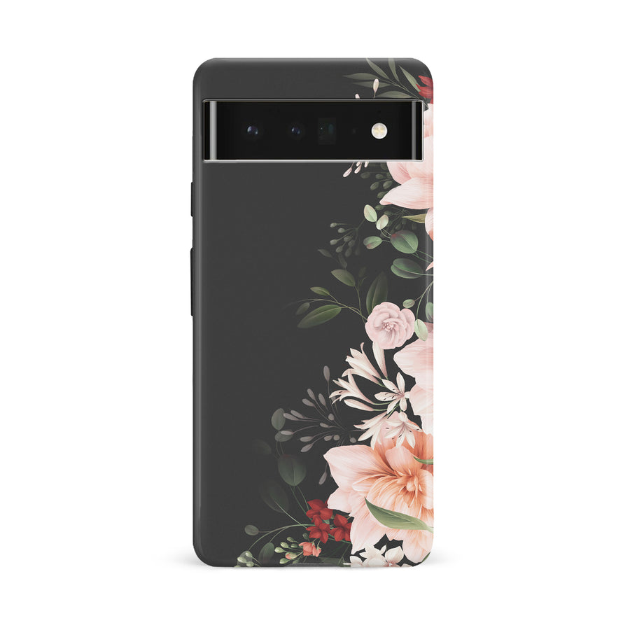 Google Pixel 6A half bloom phone case in pink