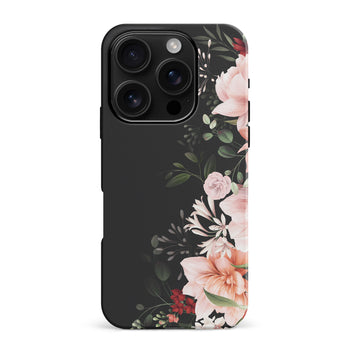 iPhone 16 Pro Max Floral Phone Case in Black