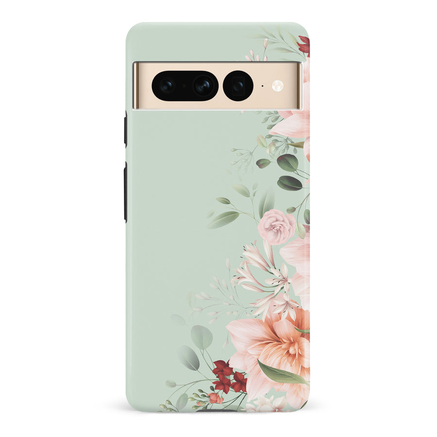 Google Pixel 7 Pro half bloom phone case in Green