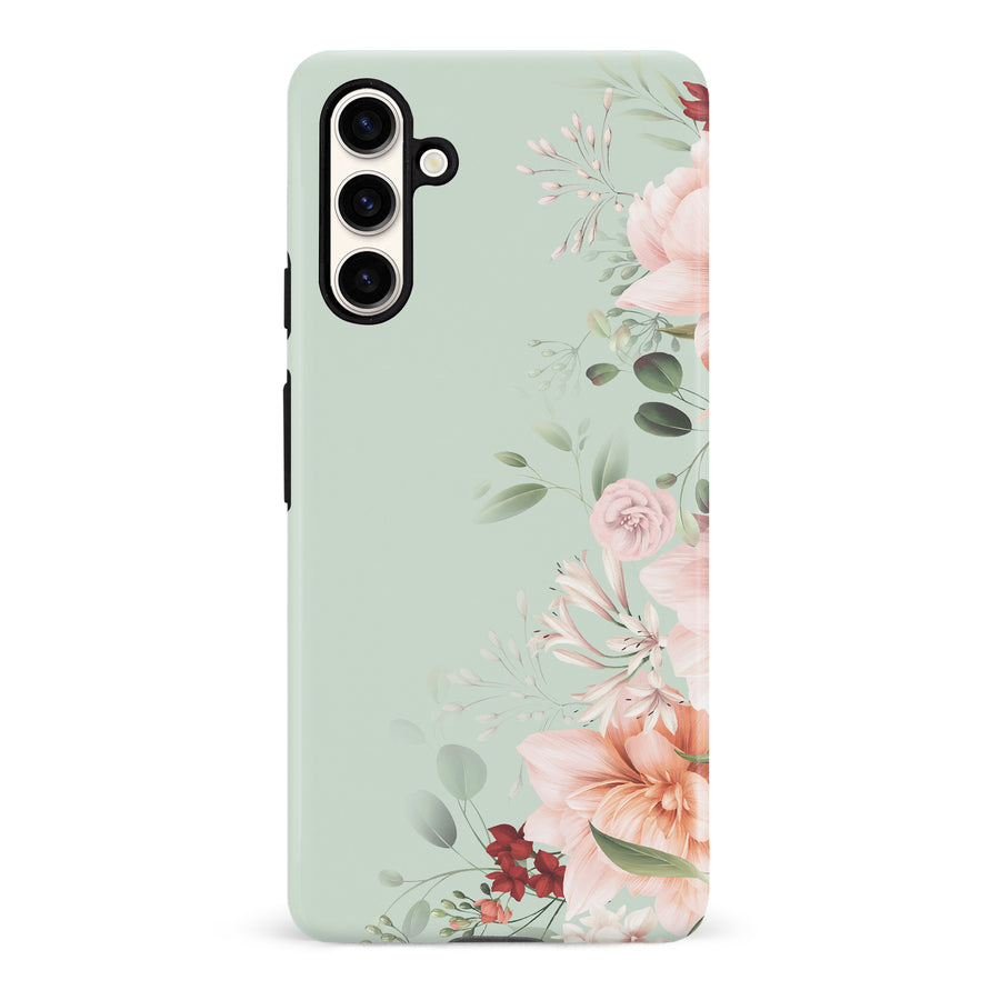 Samsung S23 FE Half Bloom Floral Phone Case - Green