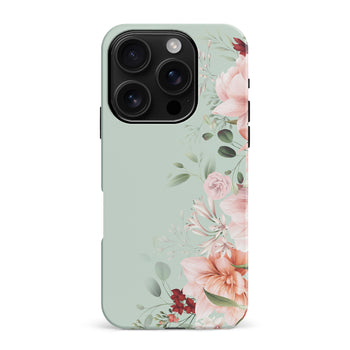 iPhone 16 Pro Max half bloom phone case in green
